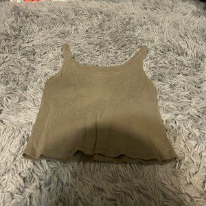 green loose fit tank top, size medium, super comfy ribbed top